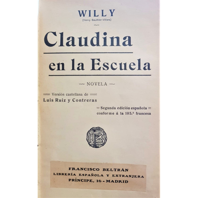 Claudina en la escuela. Novela.