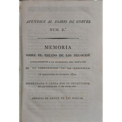 Memoria sobre el estado de los negocios concernientes a la Secretaría del Despacho de la Gobernación de la Península en principi