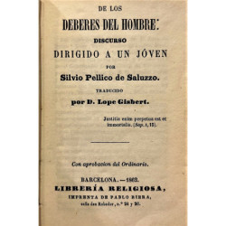 De los deberes del hombre: discurso dirigido a un joven.