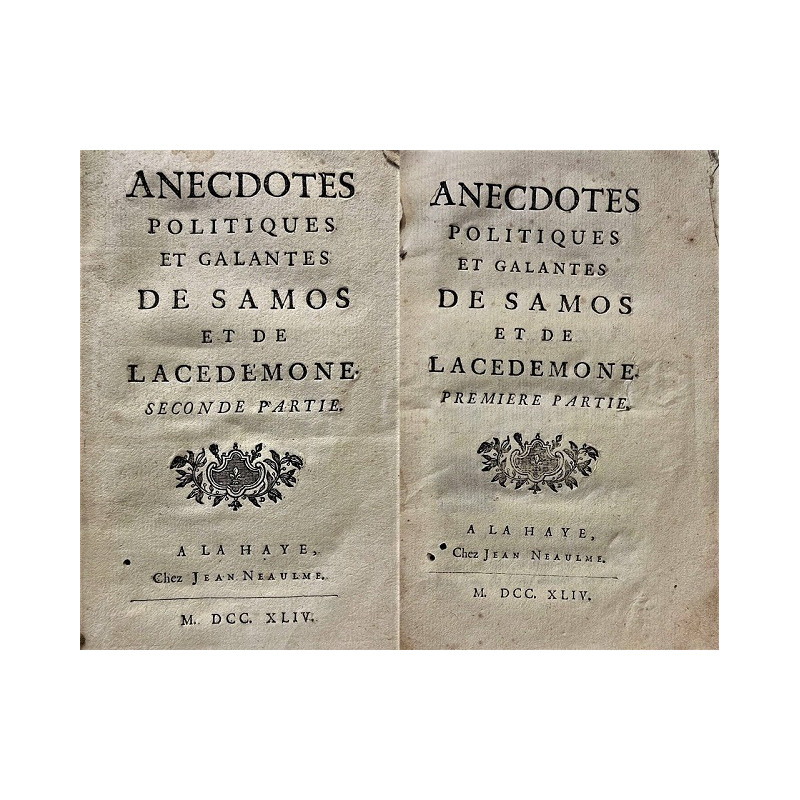 Anecdotes politiques et galantes de Samos et de Lacedemone.