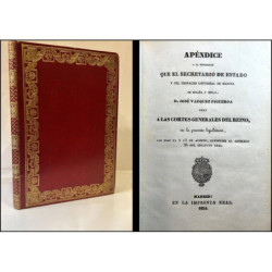 Apéndice a la exposición que el Secretario de Estado y del Despacho Universal de Marina de España e Indias, leyó a las Cortes ge