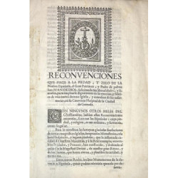 RECONVERSIONES que haze a la piedad, y zelo de la Nación Española, el Gran Patriarca, y Padre de pobres San Juan de Dios, solici