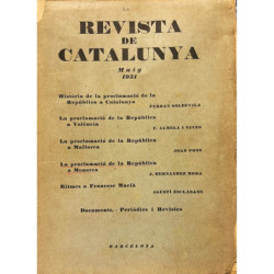 REVISTA de Catalunya. Maig 1931. Volum. XIII, any VIII, N.º 69.