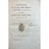 CONSTITUCIONES de la Real Orden Americana de Isabel la Católica, instituida por el Rey nuestro señor en 24 de Marzo de 1815.