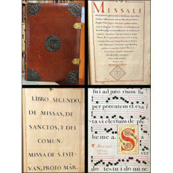 [CANTORAL manuscrito del siglo XVIII] Missale tam proprium, quam comune Sanctorum Sacri Almi Ordines Cisterciensis , ad usum Mon