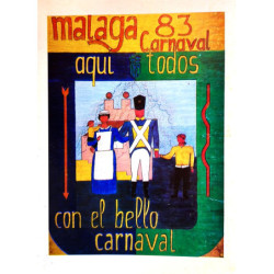 MÁLAGA, carnaval 1983. Aquí todos con el bello carnaval.