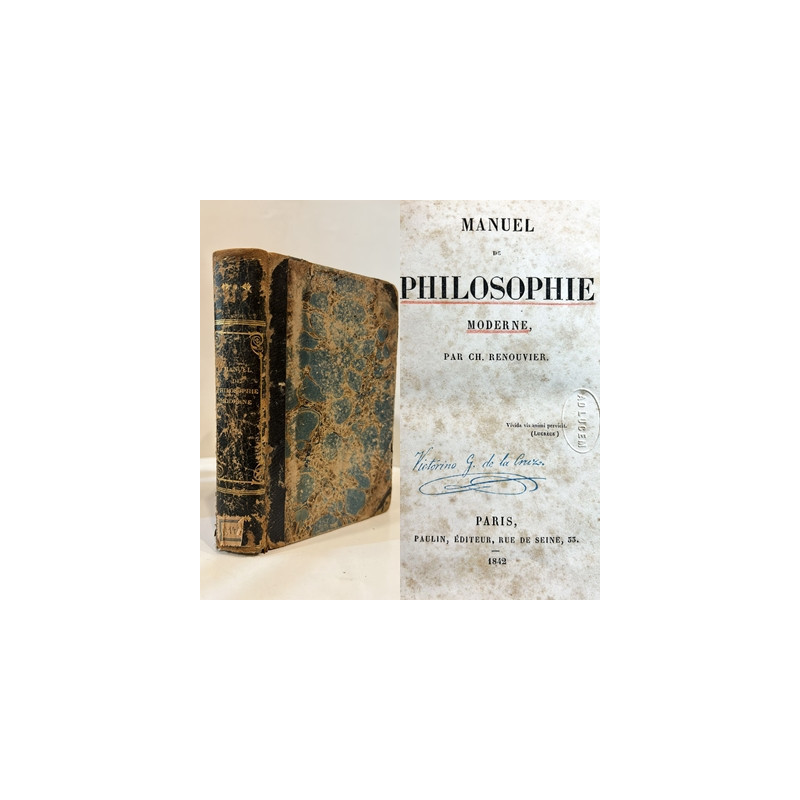 Manuel de philosophie moderne.