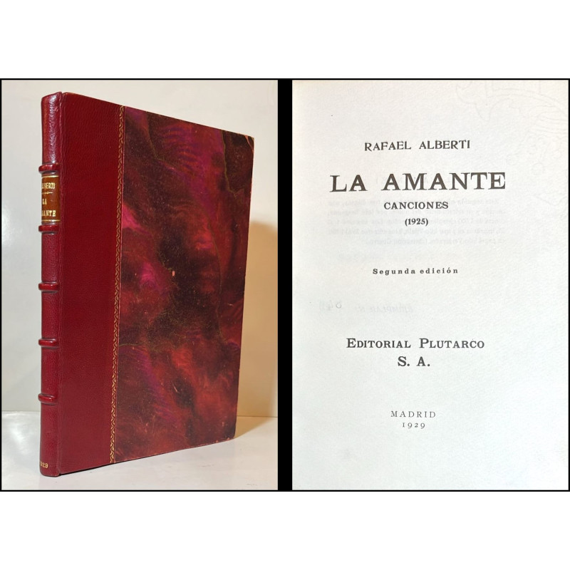 La amante. Canciones (1925). Segunda edición.