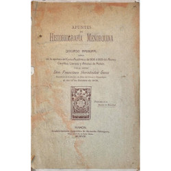 Apuntes de Historiografía Menorquina. Discurso inaugural en la apertura del Curso Académico de 1908 a 1909 del Ateneo Científico