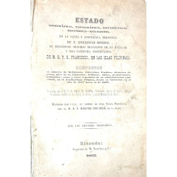 Estado histórico-religioso de la Santa y Apostólica Provincia de S. Gregorio Magno en Filipinas.