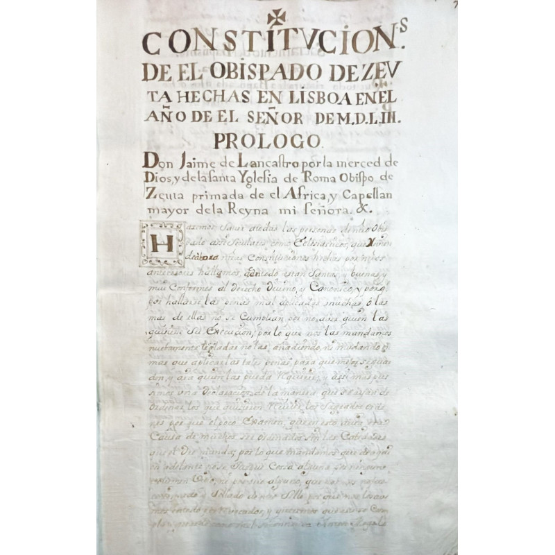 Constituciones del Obispado de Ceuta de 1553 (Manuscrito del Siglo XVIII)