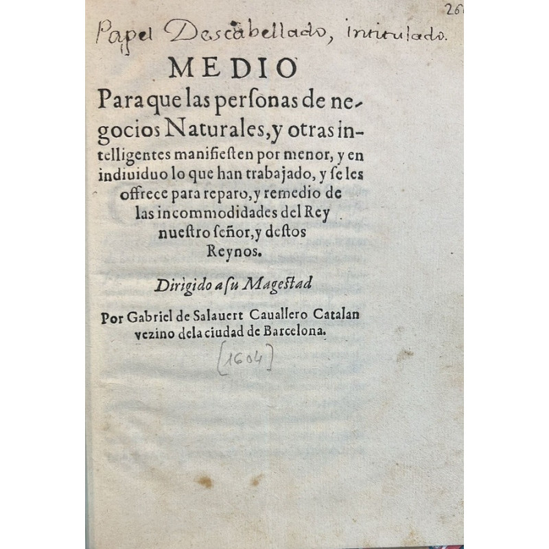 Medio para que las personas de negocios Naturales, y otras intelligentes manifiesten... 1604