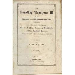 Edición en alemán del horóscopo de Napoleón III. 1860