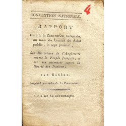 Rapport fait à la Convention nationale, au nom du Comité de Salut public, le sep prairial, Sur les crimes de l'Angleterre