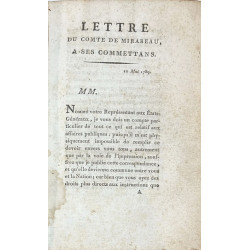 Lettre du Comte de Mirabeau, a ses commettans. 1789 (Colección completa)