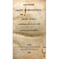 Doctrine Saint-Simonienne. Colección de nueve obras.