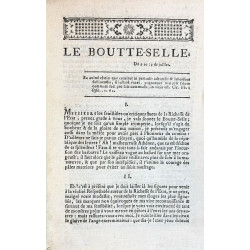 LE BOUTTE-SELLE, De 9 au 23 de Juillet. (1763)