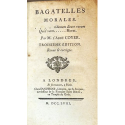 Bagatelles Morales. Troisiéme édition. Revue & corrigée. 1758