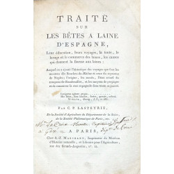 Traité sur les bêtes a laine d'Espagne, Leur éducation, leur voyages.. 1799