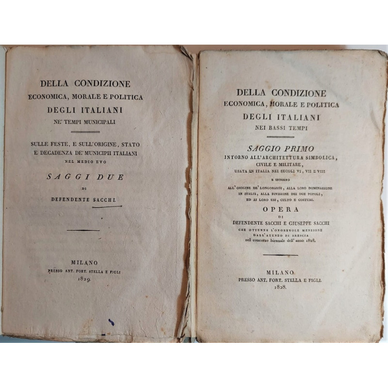 Della condizione economica, morale e política degli Italiani nei Bassi Tempi. Saggio Primo Intorno all'Architettura simbolica, c