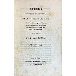 Informe que sobre la memoria para la supresión del Diezmo leída a las Cortes. 1842