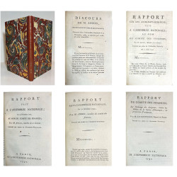 4 discurs de M. Pierre-Hubert Anson et 1 de M. Le Couteulx.  1789-1790