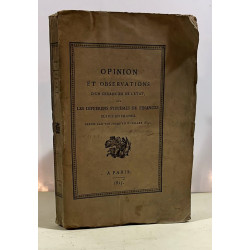 Opinion et observations sur le budget de 1814, sur le budget de Juin 1815 et sur les différens systèmes de finances