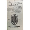 REAL Cédula de S. M.  por la qual se concede exempción de Sorteos para el Reemplazo ... a los Fundidores de Letras, 1772