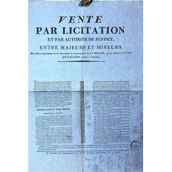 VENTE par licitation et par autorité de Justice, entre majeurs et mineurs, des biens... 1815