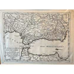 Partie Meridionale des Etats de Castille ou se trovent L'Andalousie et le Royme. de Grenade.  1749