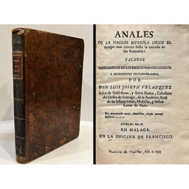 Anales de la nación española desde el tiempo más remoto hasta la entrada de los Romanos. 1759