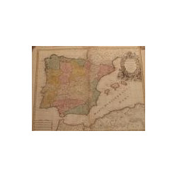 El Reyno de Espanna dividido en dos grandes Estados de Aragon y Castilla, subdividido  en muchas provincias, donde se halla tamb