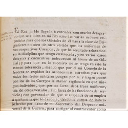 EL REY: He llegado a entender con mucho desagrado que s eeluden en mi Exercito las varias órdenes expedidas para que los Oficial