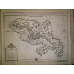 Carte de l'Isle de la Martinique Colonie Françoise de l'une des Isles Antilles de l'Amerique. Dressée sur des Plans manuscrits