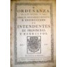 ORDENANZA de 13 de Octubre de 1749 para el restablecimiento, e instrucción de intendentes de provincias, y exércitos.