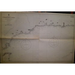 GIBRALTAR to Adra. From Spanish Government Charts to 1890.