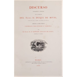 Discurso necrológico literario en elogio del Excmo. Sr. Duque de Rivas, Director de la Real Academia Española, leído en la junta