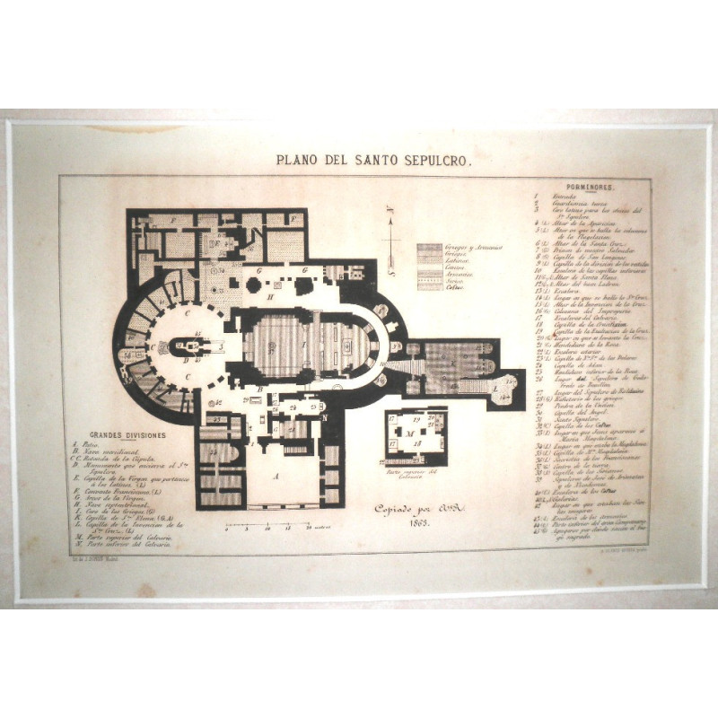 Plano del Santo Sepulcro.