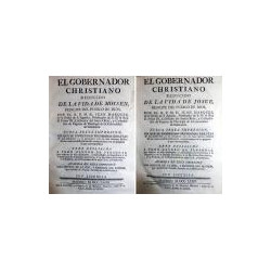 El Gobernador Christiano deducido de la vida de Moysen, Príncipe del Pueblo de Dios. Nueva sexta impresión, en que se enmiendan