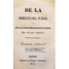 De la soberanía del pueblo, y de la legitimidad del poder.