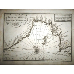 Plan de la Baye et Rades de Marseille.