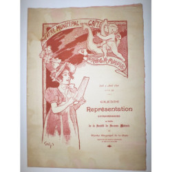 THEATRE Municipal de la Gaîté. Programme. Jeudi 9 Avril 1896. Grande Représentation extraordinaire …