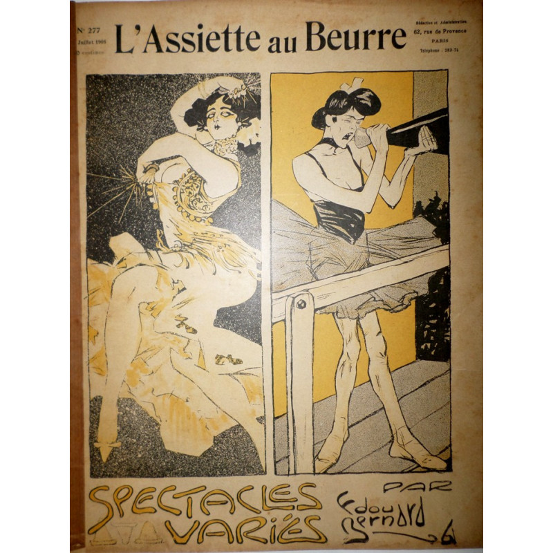 L'ASSIETTE au Beurre. Nº 277. 21 Juillet, 1906. Spectacles variés par Eduard Bernard.