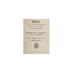 ORDENANZA para el reemplazo del Ejército de 2 de Noviembre de 1837, y aclaraciones posteriores hasta el día. Recopiladas e impre