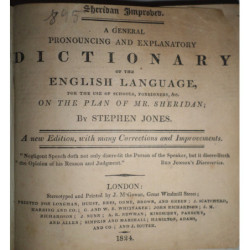 Sheridan Improved. A general pronouncing and explanatory Dictionary of the English Language, … A new Edition, with many Correcti