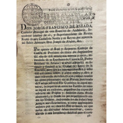 DON Jorge Francisco Estada, Contador Principal de este Exército de Andalucía…. Por quanto el Real Y Supremo Consejo de Castilla