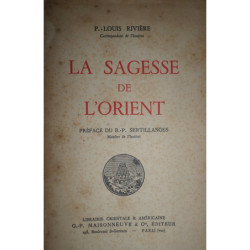 La sagesse de l'Orient. Préface du R.-P. Sertillanges.