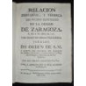 Relación individual, y verídica del sucesso acontecido en la Ciudad de Zaragoza, el día 6 de Abril de 1766. Y de todos sus demás