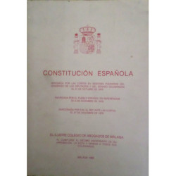 CONSTITUCIÓN Española. Aprobada por las Cortes en sesiones plenarias del Congreso de los Diputados y del Senado celebradas el 31