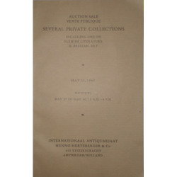 Auction sale. Vente publique. Several private collections including one on flemish literature & Belgian art. May 31, 1967.